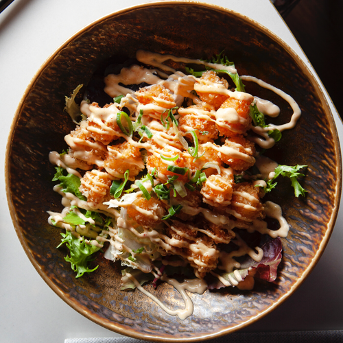 POPCORN DE LANGOSTINOS CON SALSA CREMOSA.